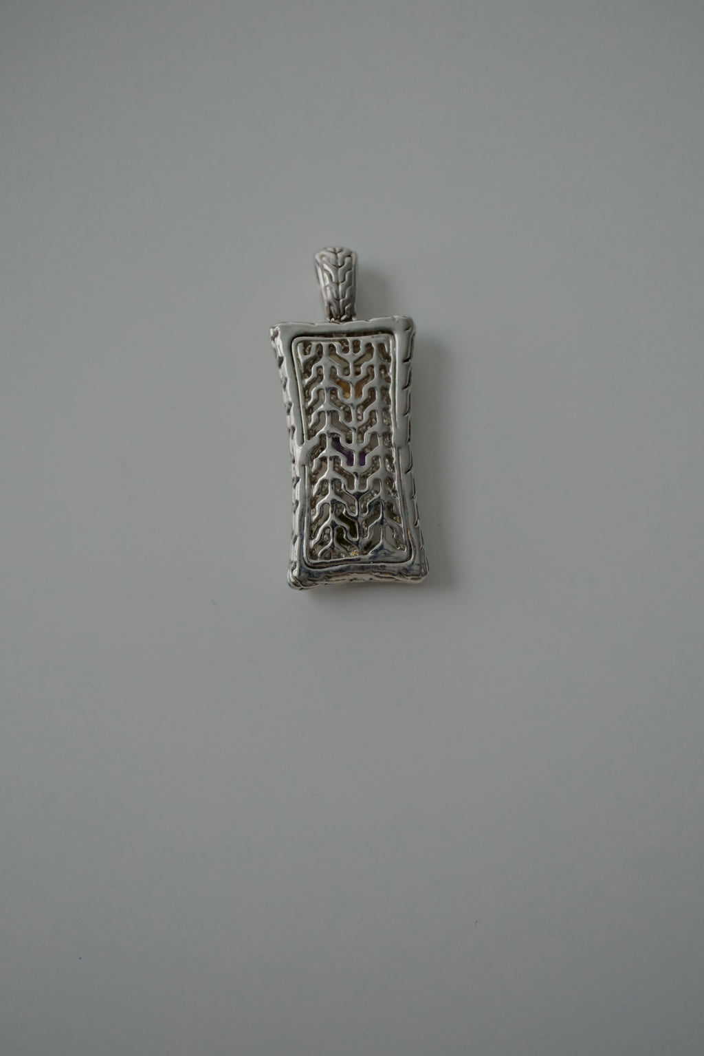 Vintage Two Tone Multi Stone Pendant
