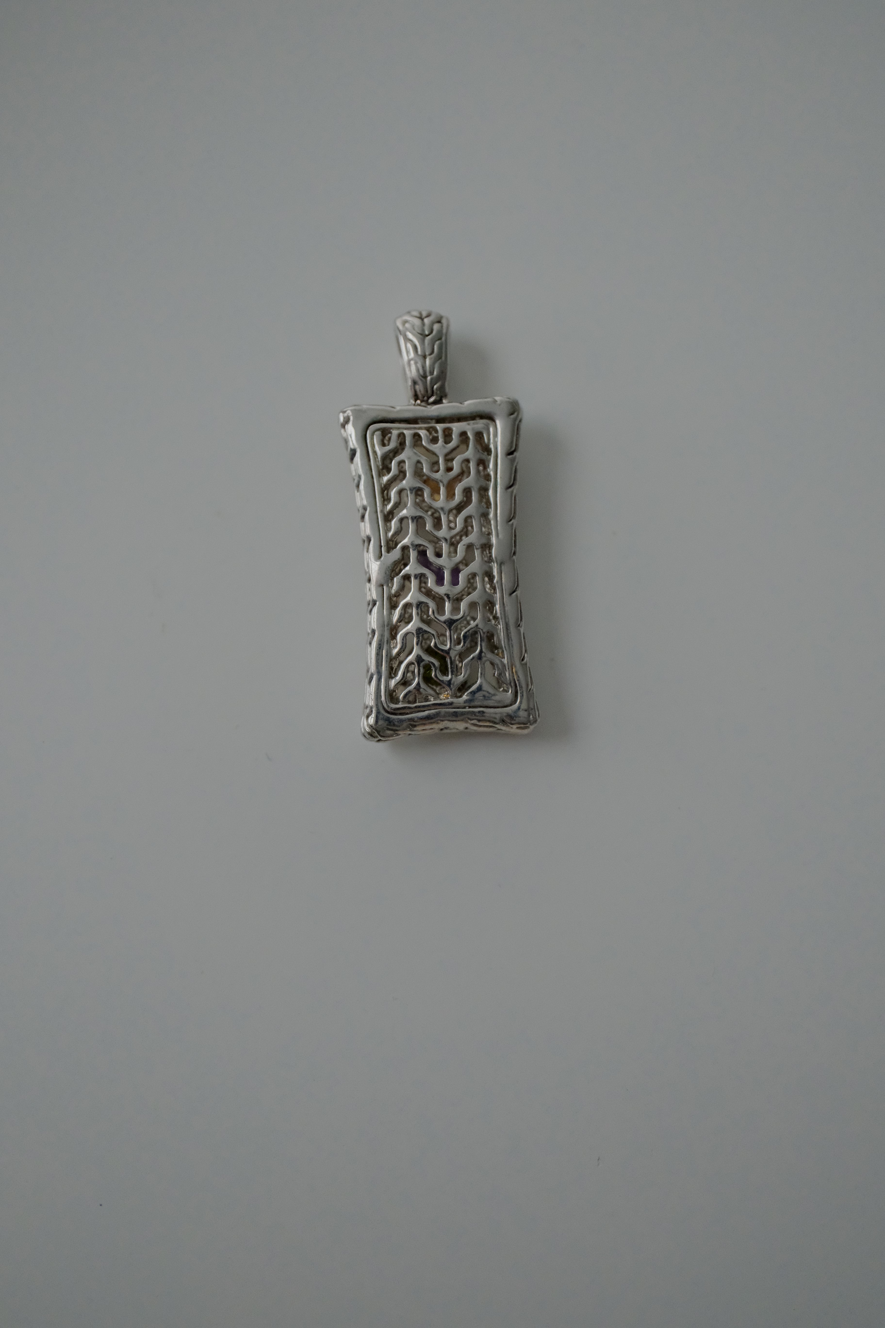 Vintage Two Tone Multi Stone Pendant