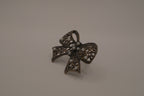 Vintage bronze-tone filigree Statement bow ring