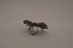 Vintage bronze-tone filigree Statement bow ring