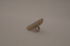 Geometric Textured Dome Statement Ring