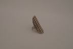 Geometric Textured Dome Statement Ring