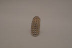 Geometric Textured Dome Statement Ring