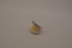 Vintage Cream enamel statement ring