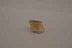 Vintage Cream enamel statement ring
