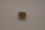 Dragon or demon eye Yellow Goth ring