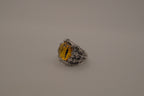 Dragon or demon eye Yellow Goth ring