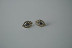 Vintage Silver Leaf Studs