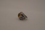 Dragon or demon eye Yellow Goth ring