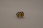 Dragon or demon eye Yellow Goth ring