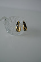 Vintage Monet Black Enamel Earrings