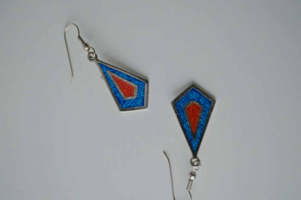 Sterling Silver Navajo Turquoise Earrings
