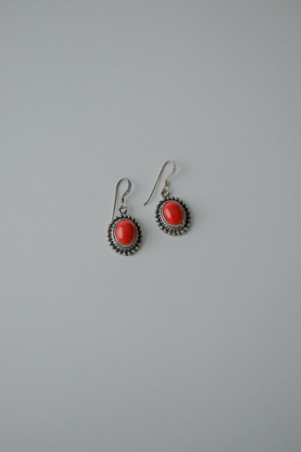 Sterling Silver Coral Earrings