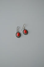 Sterling Silver Coral Earrings