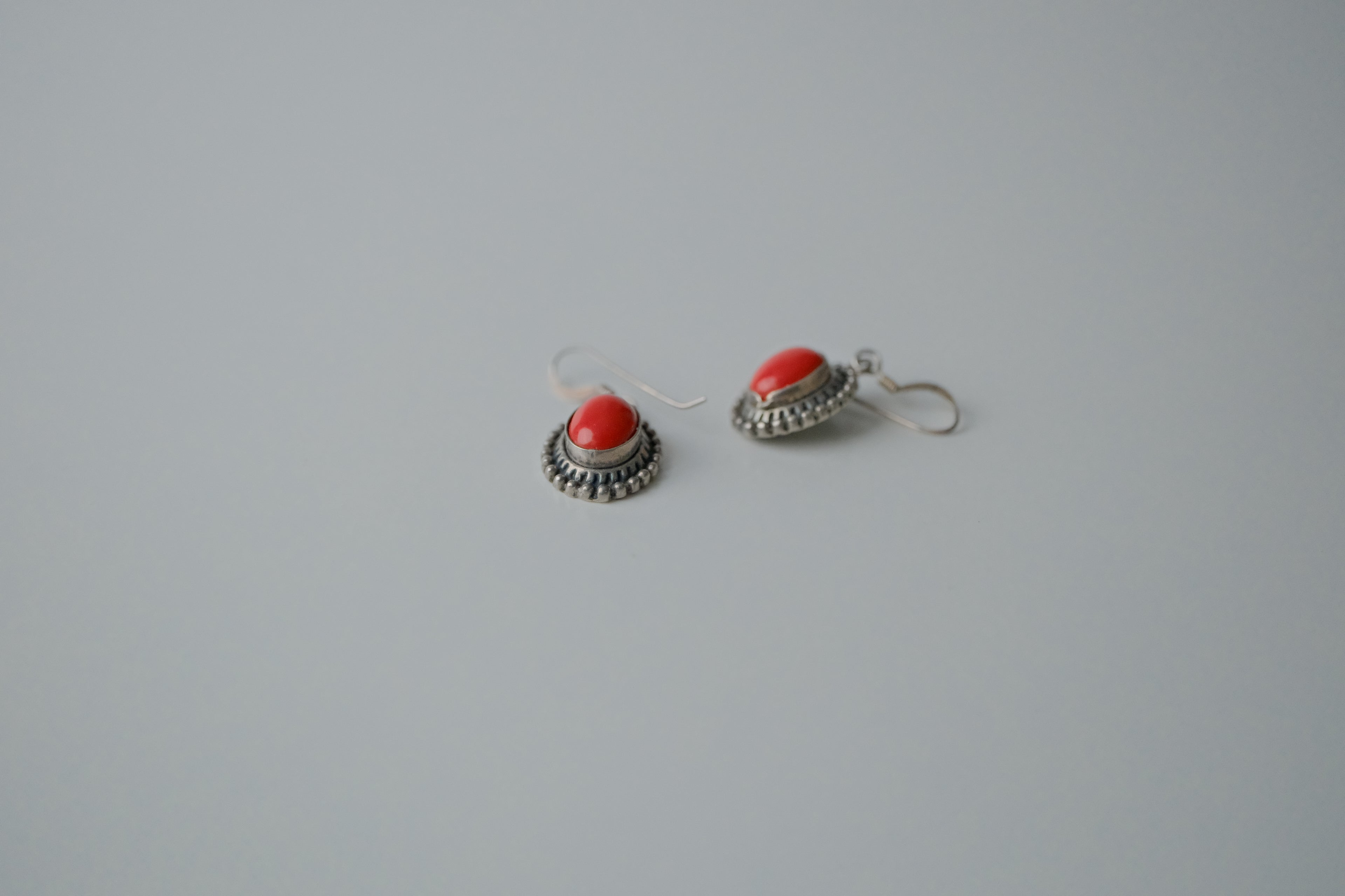 Sterling Silver Coral Earrings