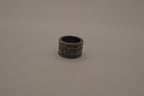 Wide gunmetal statement ring