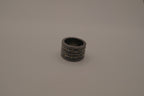 Wide gunmetal statement ring