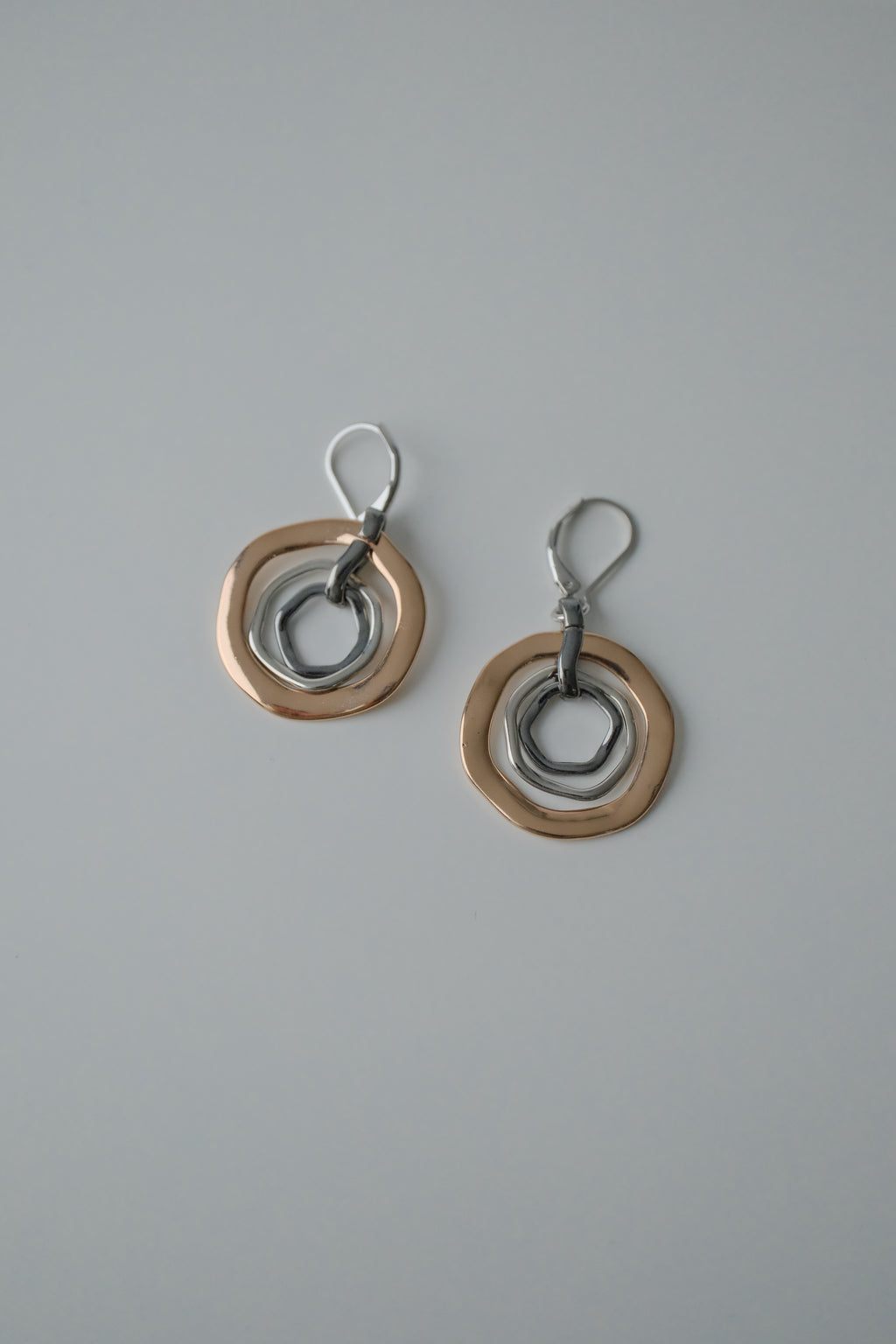 Multi-Metal Dangle Earrings