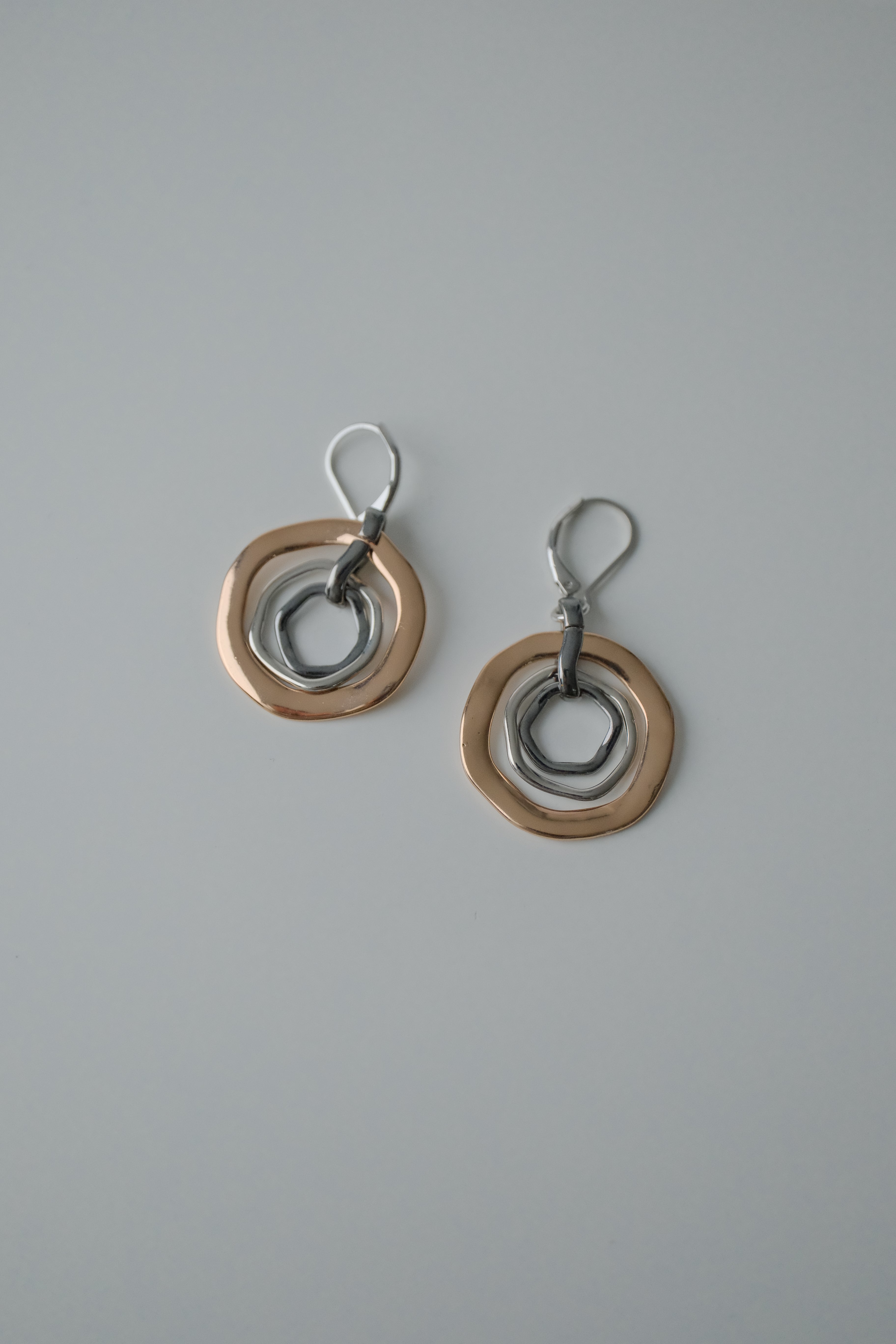 Multi-Metal Dangle Earrings