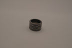 Wide gunmetal statement ring