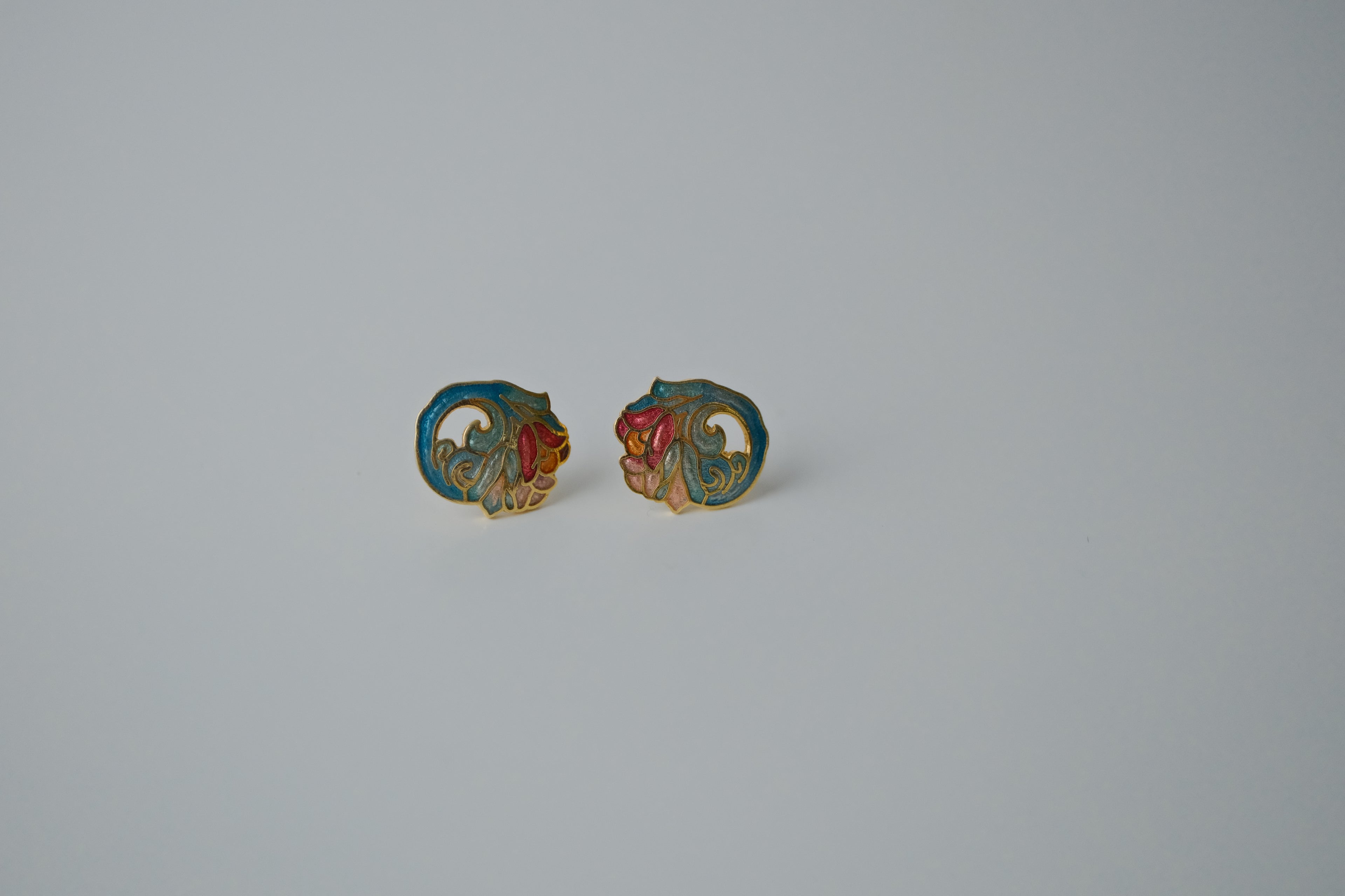 Vintage Flower Cloissone Earrings