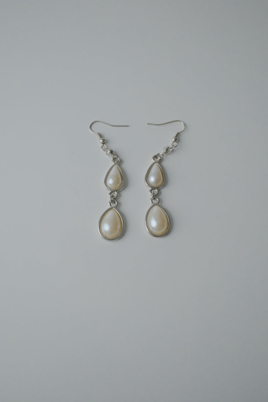 Vintage Layered Pearl Teardrop Earrings
