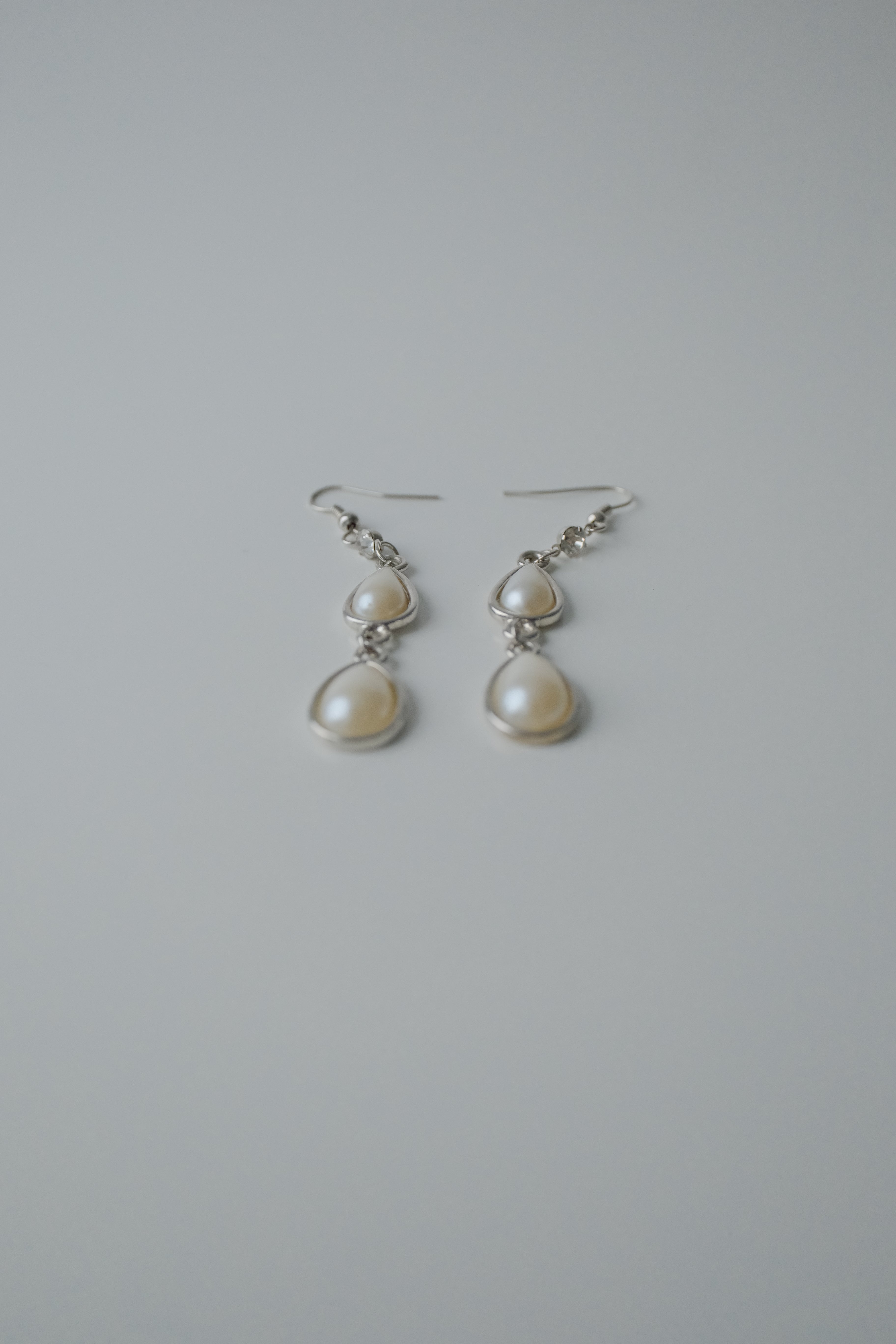 Vintage Layered Pearl Teardrop Earrings