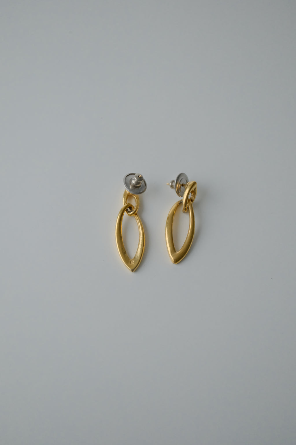 Vintage Gold Tone Interlocking Drop Earrings