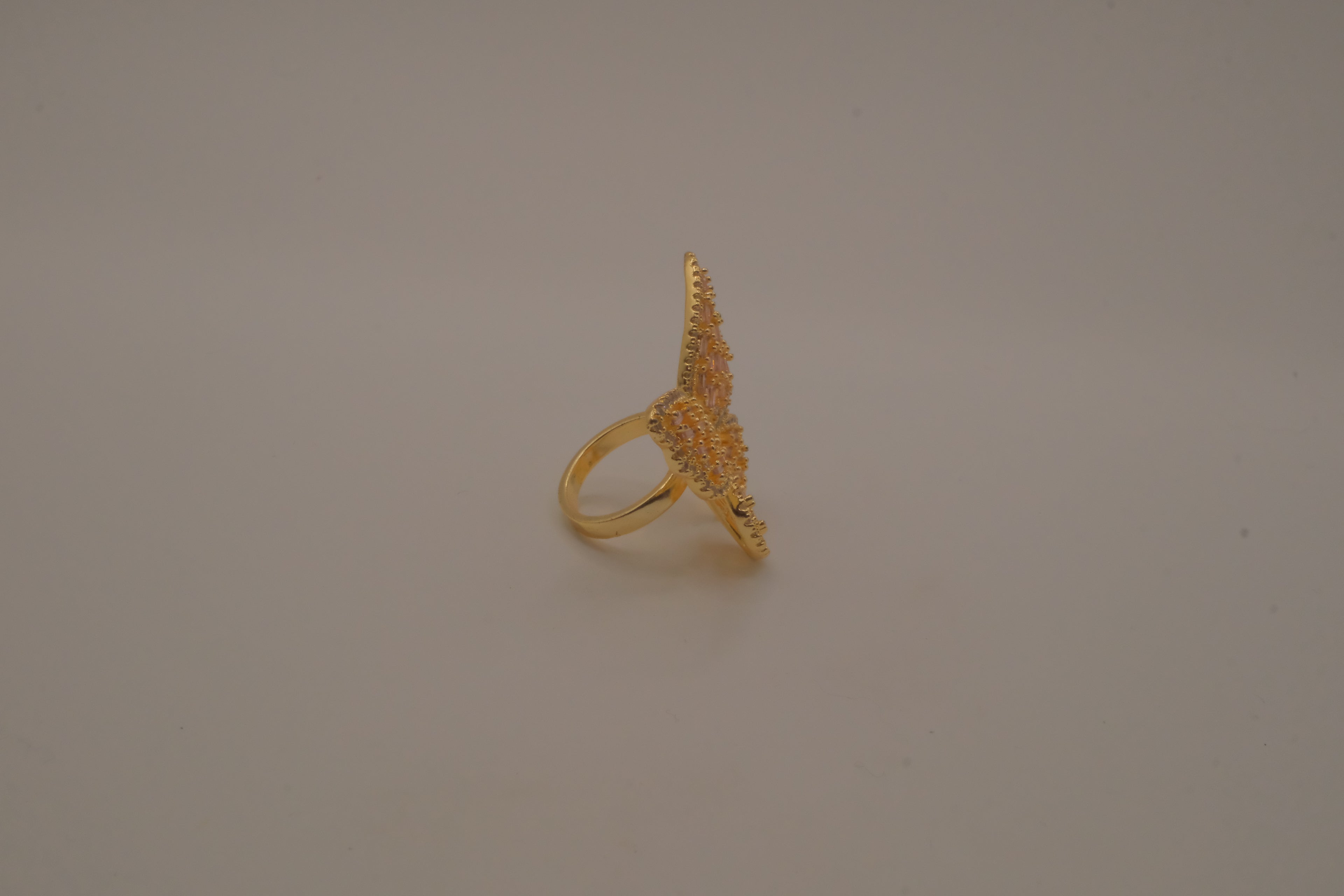 Gold-tone butterfly cocktail statement ring&nbsp;