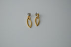 Vintage Gold Tone Interlocking Drop Earrings