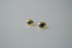Vintage Gold Tone and Blue Studs