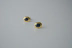 Vintage Gold Tone and Blue Studs