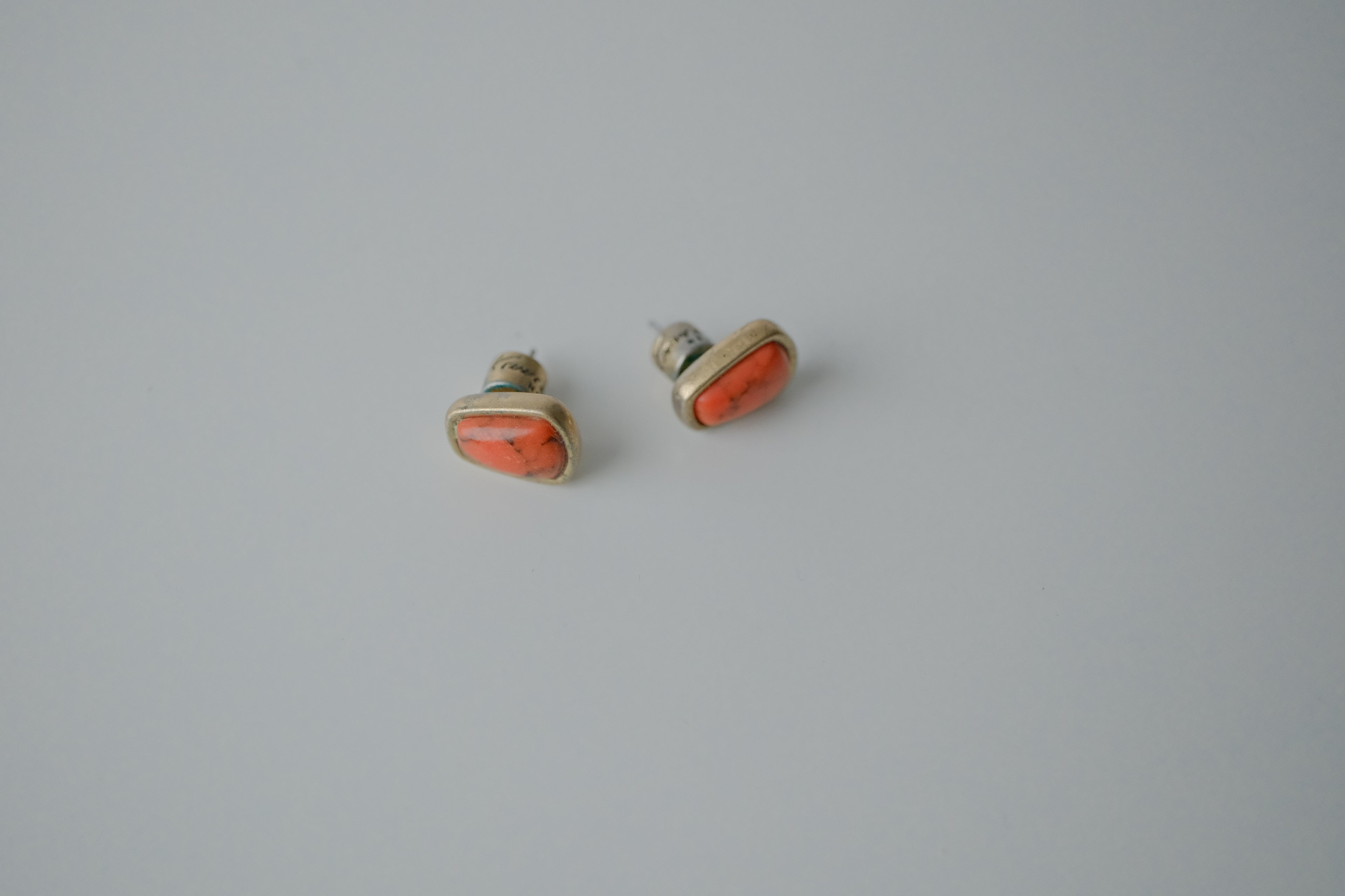 Vintage Kenneth Cole Gold Tone and Coral Studs