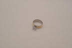 Two-tone solitaire ring&nbsp;