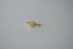 Vintage Gold Wave Rhinestone Ring