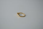 Vintage Gold Wave Rhinestone Ring