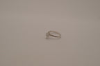 Silver tone marquise-cut solitaire ring