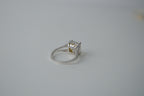 Yellow Sapphire Silver Rhinestone Ring