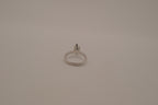 Silver tone marquise-cut solitaire ring