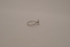 Silver tone marquise-cut solitaire ring