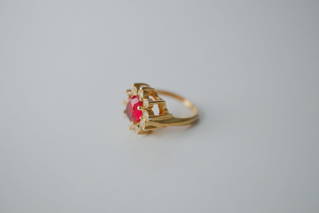 Vintage Gold Starburst Ring