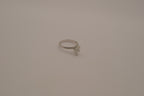 Silver tone marquise-cut solitaire ring