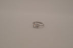 Elegant three-stone engagement-style ring