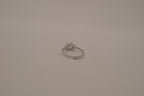 Elegant three-stone engagement-style ring