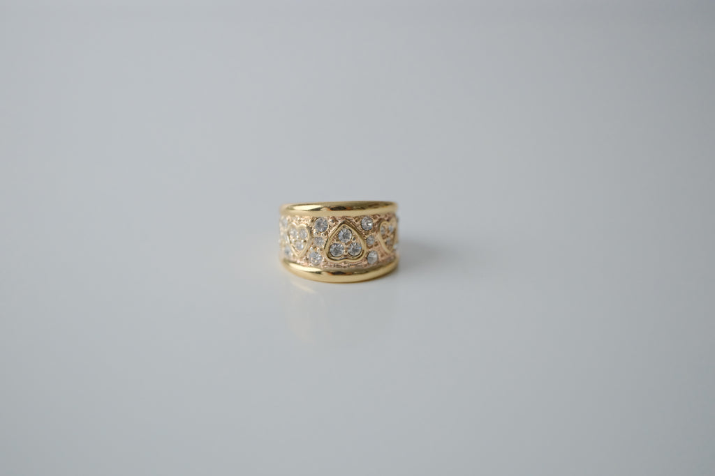 Vintage Gold Hearts Ring