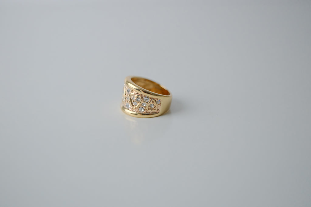 Vintage Gold Hearts Ring