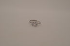Elegant three-stone engagement-style ring