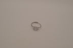 Elegant three-stone engagement-style ring