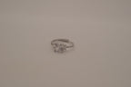 Elegant three-stone engagement-style ring