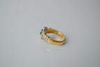 Vintage Gold Cluster Crystal Ring